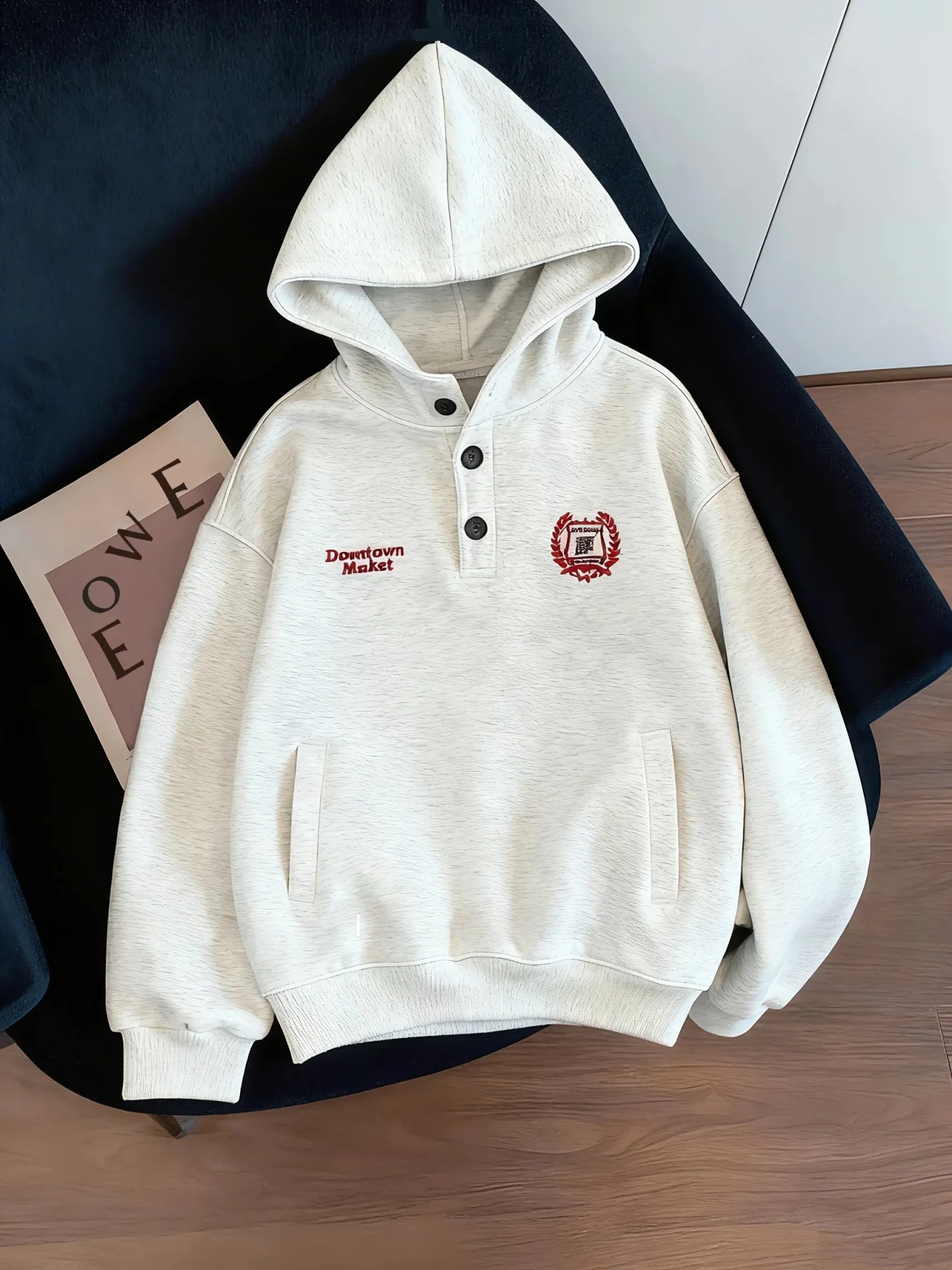 Japanese Lazy Sle Letter Embroidery Hoodie Women's Loose Slimming Trendy Brand Autumn Winter Couple Tops Cotton Long Sve
Japanese Lazy Sle Letter Embroidery Hoodie Women's Loose Slimming Trendy Brand Autumn Winter Couple Tops Cotton Long Sve