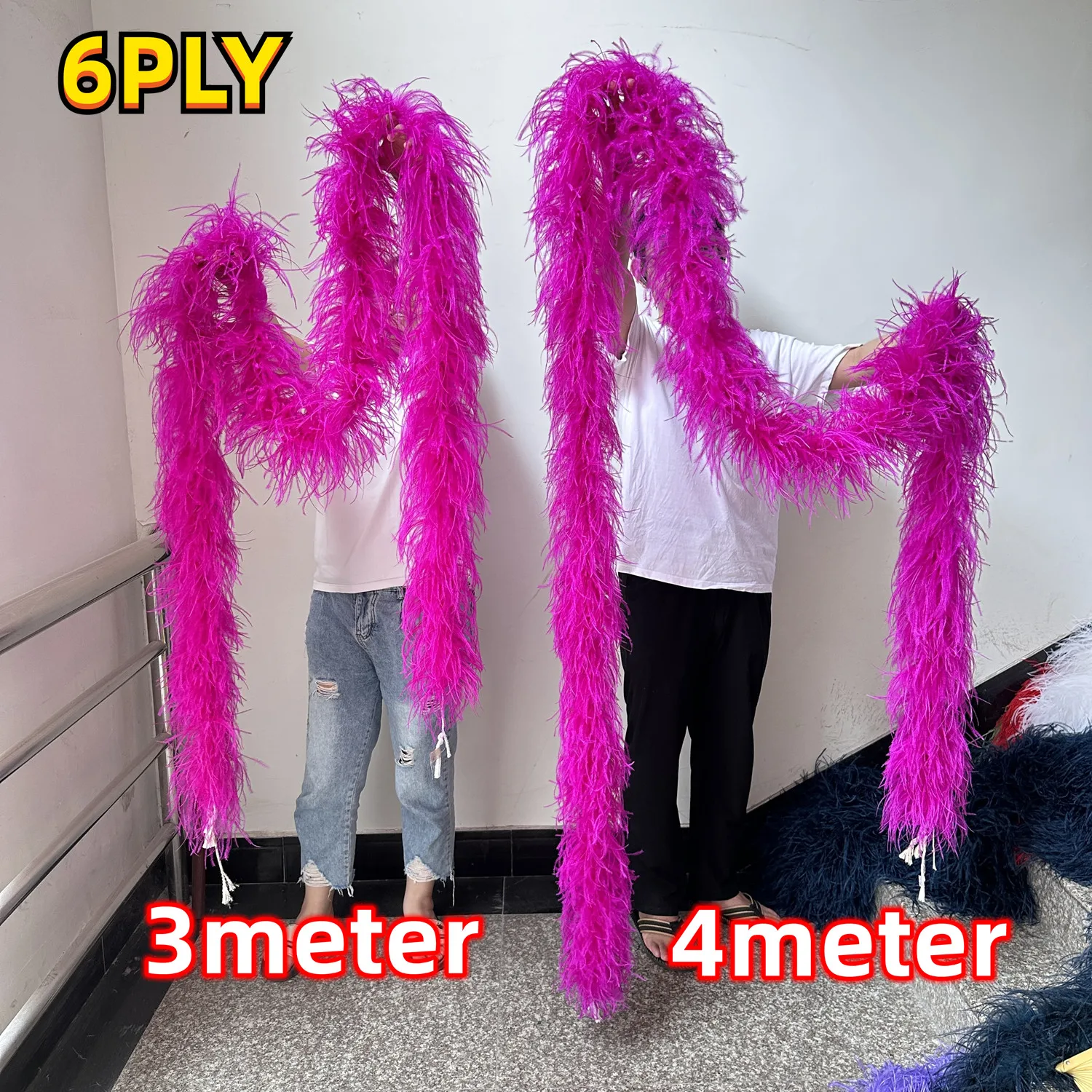 6 Ply Ostrich Feather Boa for Party Shawl Wedding Drees Clothes Carnival Scarf Craft Fluffy Ostrich Plumes Boa Stage Decoration
6 Ply Ostrich Feather Boa for Party Shawl Wedding Drees Clothes Carnival Scarf Craft Fluffy Ostrich Plumes Boa Stage Decoration