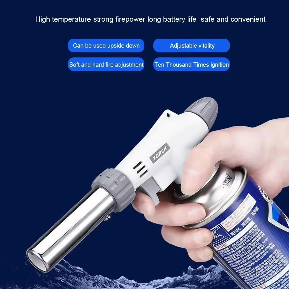 Welding Gas Torch Flame Gun Butane Burner Outdoor Camping Flamethrower Welding Equipment Kitchen Ignition Lighter Fire Starter
Welding Gas Torch Flame Gun Butane Burner Outdoor Camping Flamethrower Welding Equipment Kitchen Ignition Lighter Fire Starter