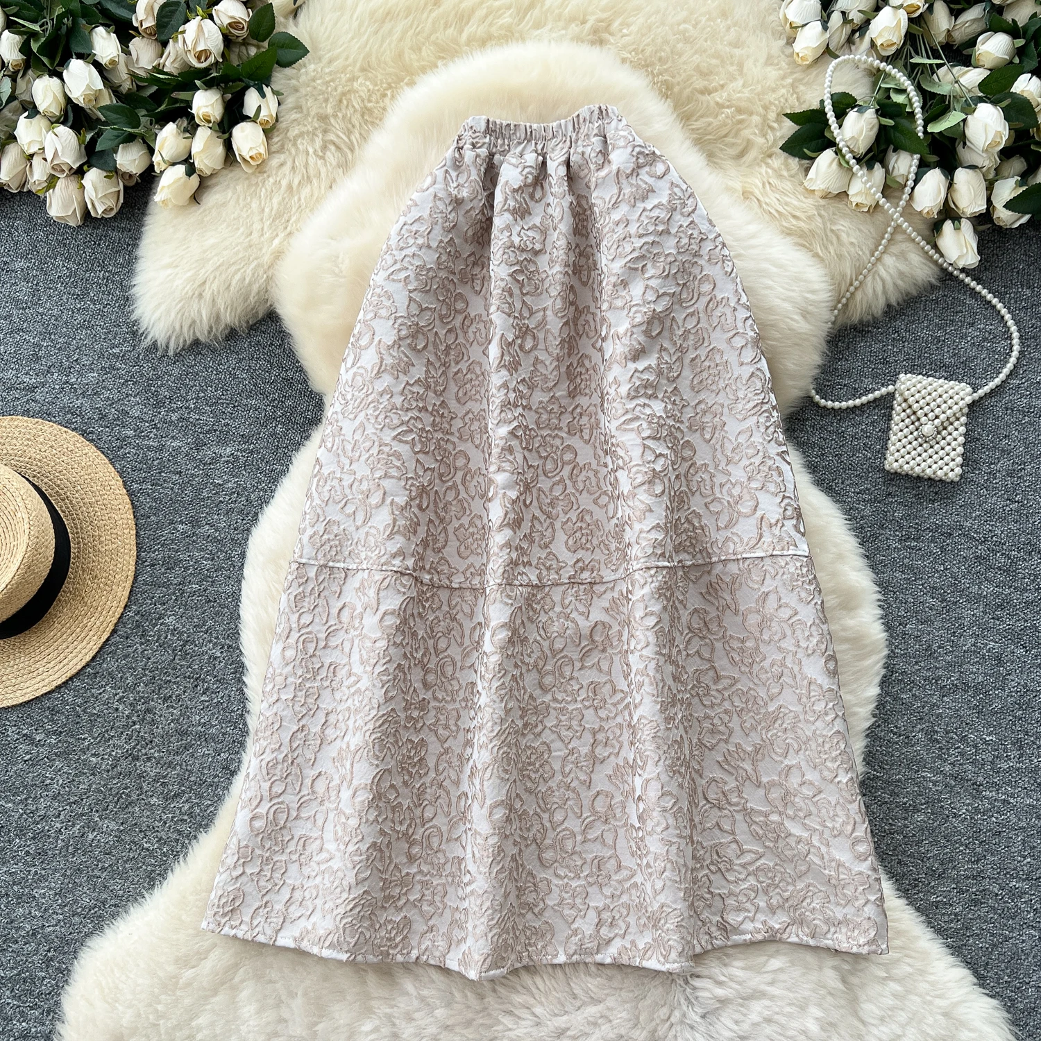 Women Elegant Chic jacquard basics loose Sexy Skirt Elastic High Waist Korean Fashion A-line Skirt Slim Clothing
Women Elegant Chic jacquard basics loose Sexy Skirt Elastic High Waist Korean Fashion A-line Skirt Slim Clothing