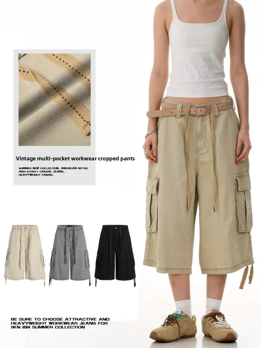 Брюки для спецодежды в американском стиле ретро, прямые брюки с несколькими карманами, повседневные длинные брюки с высокой талией и пуговицами для повседневной носки
Брюки для спецодежды в американском стиле ретро, прямые брюки с несколькими карманами, повседневные длинные брюки с высокой талией и пуговицами для повседневной носки