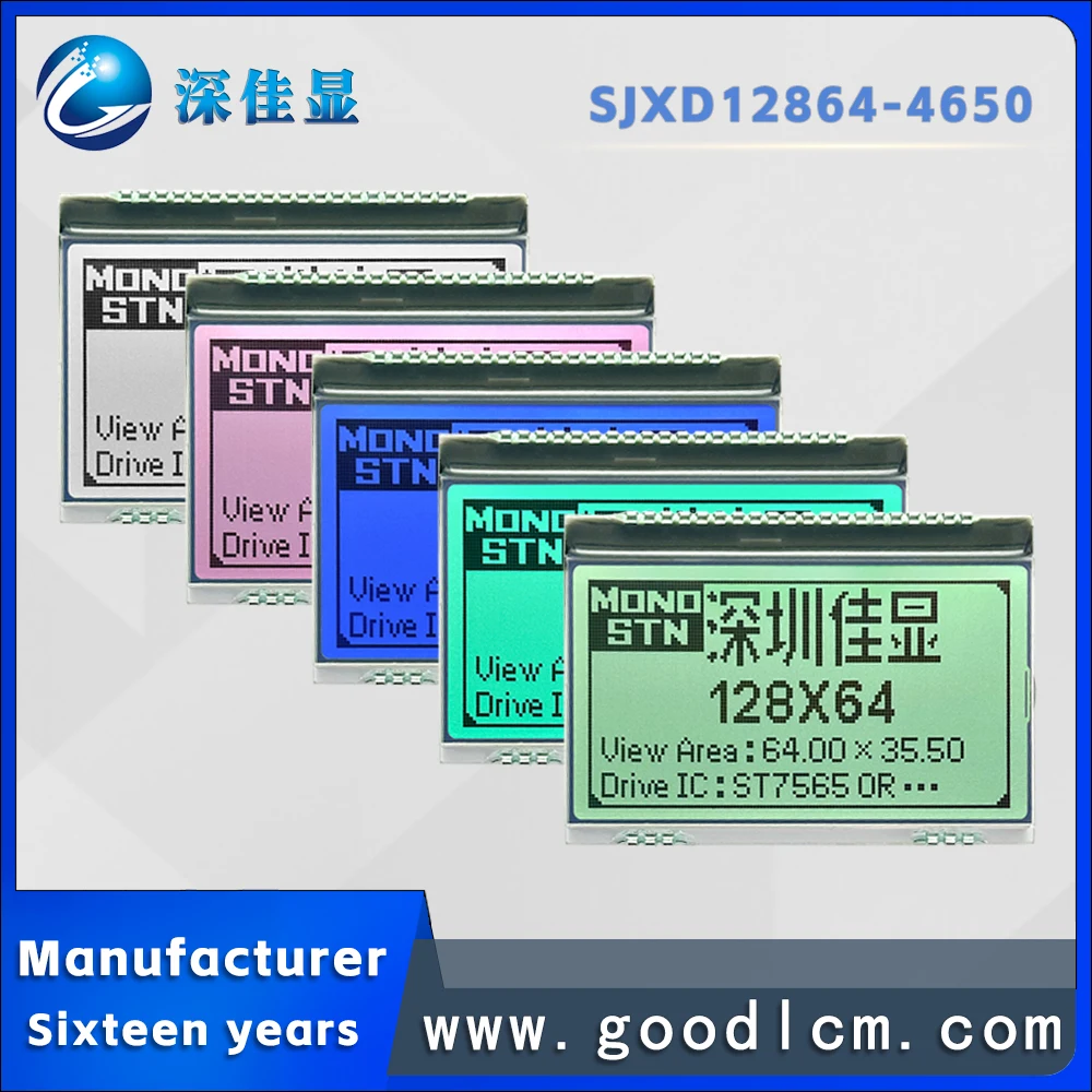 Экран LCD12864 с RGB-подсветкой SJXD12864-4650 FSTN Положительный 128*64 COG графический матричный ЖК-экран ST7565R драйвер
Экран LCD12864 с RGB-подсветкой SJXD12864-4650 FSTN Положительный 128*64 COG графический матричный ЖК-экран ST7565R драйвер