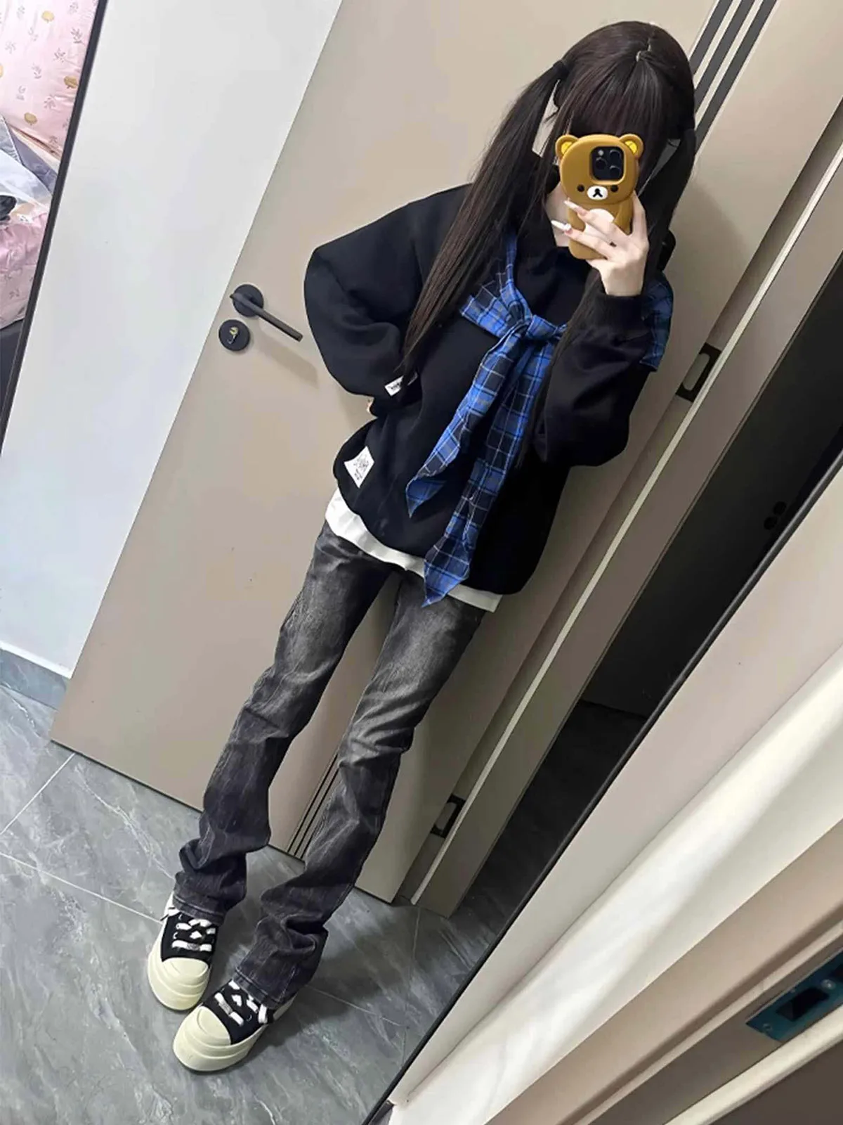 Slim Fit Straight Leg Jeans Men's Washed Black Lightning Pattern Knife Casual Youthful Jeans for Teenagers Spring Autumn
Slim Fit Straight Leg Jeans Men's Washed Black Lightning Pattern Knife Casual Youthful Jeans for Teenagers Spring Autumn
