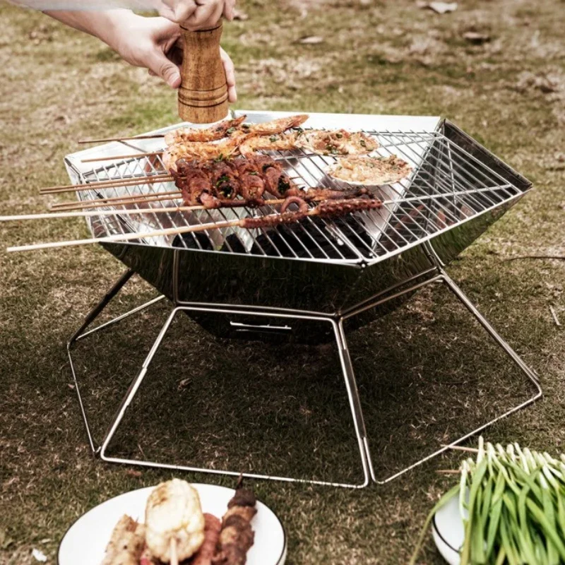 Outdoor Barbecue Grill Camping Beach Stainless Steel Firewood Stove Outdoor Heating Fire Table Folding Portable Grill
Outdoor Barbecue Grill Camping Beach Stainless Steel Firewood Stove Outdoor Heating Fire Table Folding Portable Grill
