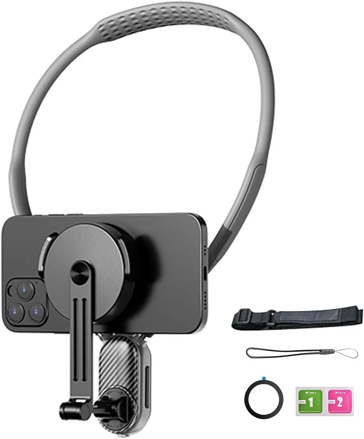 Magnetic Neck Phone Holder for Recording, POV Neck Cell Phone Holder Flexible Hands Free Chest Strap Video Recording
Magnetic Neck Phone Holder for Recording, POV Neck Cell Phone Holder Flexible Hands Free Chest Strap Video Recording