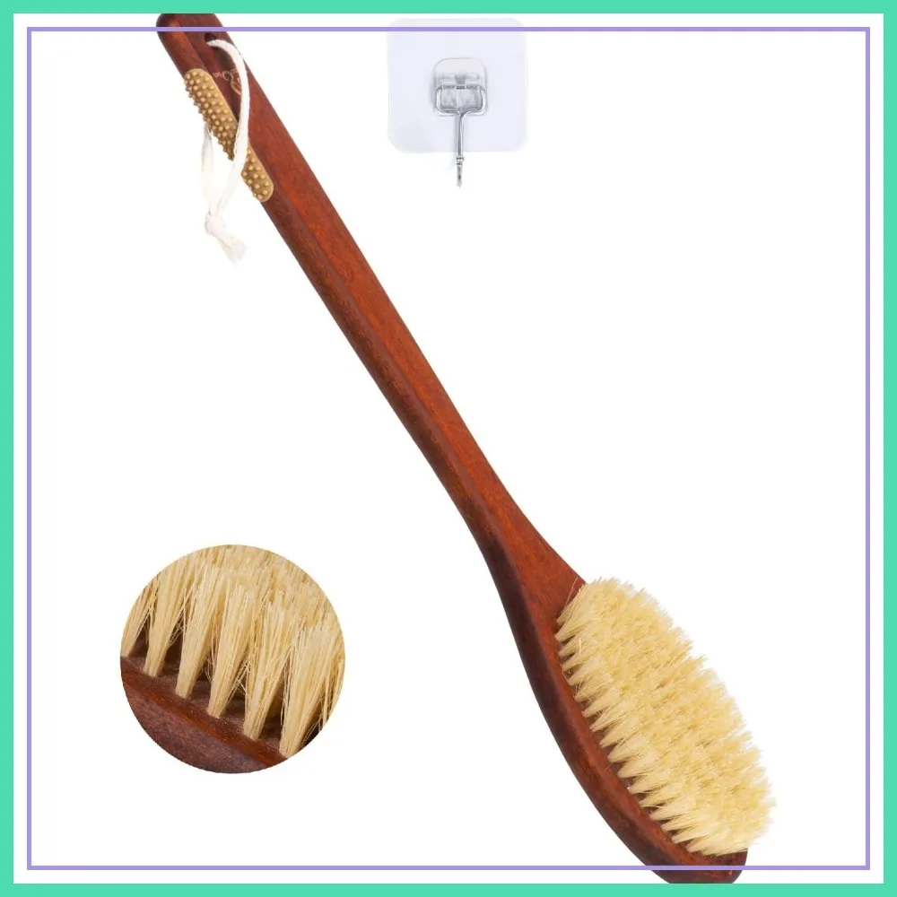 Long Handle Wooden Bath Brush with Stiff Sisal Bristles for Back Scrubber, Body Exfoliator with Hanging Hook
Long Handle Wooden Bath Brush with Stiff Sisal Bristles for Back Scrubber, Body Exfoliator with Hanging Hook
