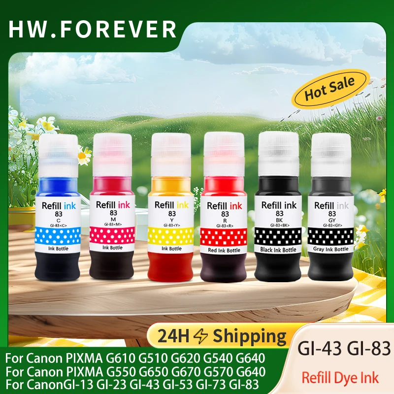 GI-43 GI-83 GI-13 GI-23 GI43 GI83 Сменные красящие чернила на водной основе для принтера Canon Pixma G540 G640 G580 G550 G650 G670 G570
GI-43 GI-83 GI-13 GI-23 GI43 GI83 Сменные красящие чернила на водной основе для принтера Canon Pixma G540 G640 G580 G550 G650 G670 G570