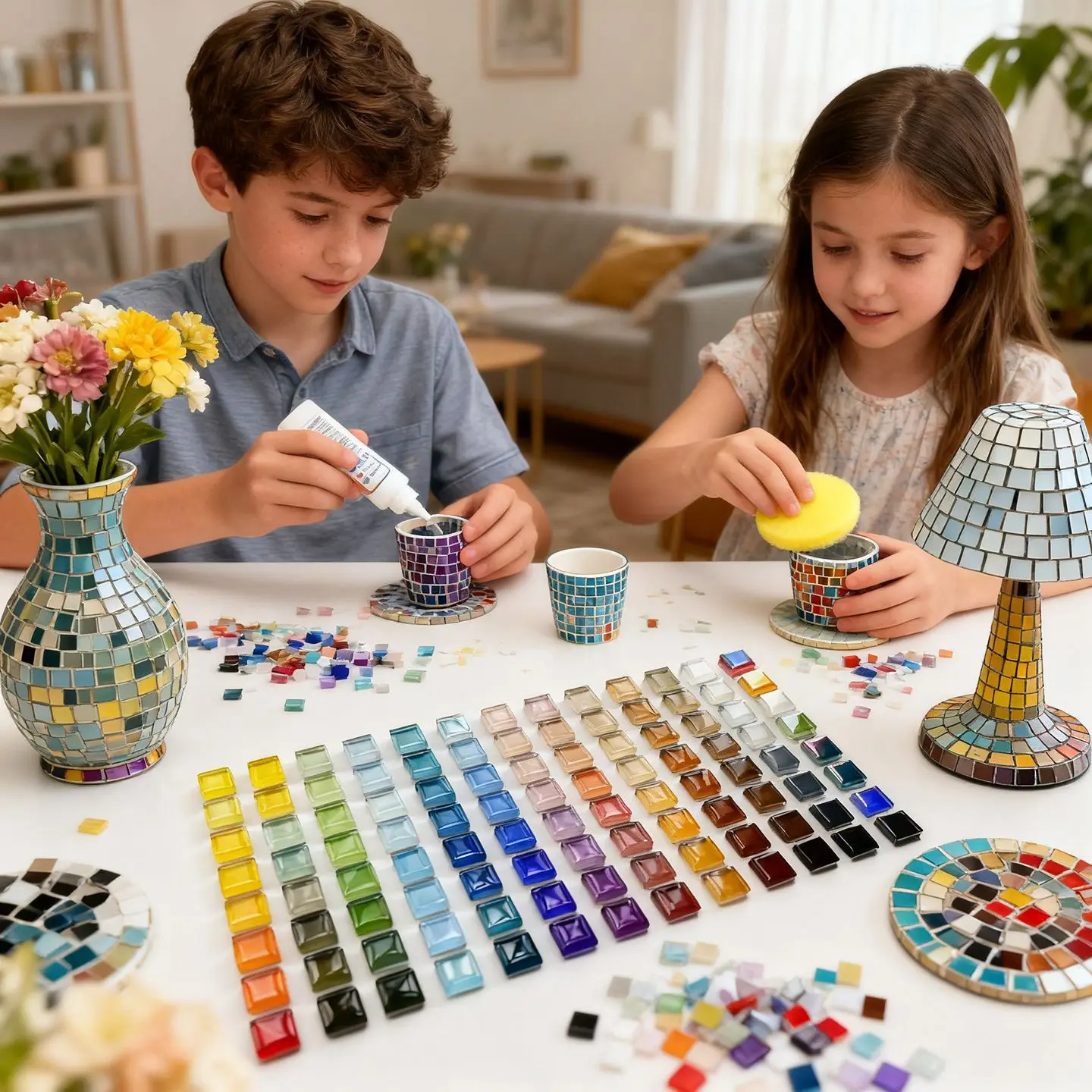 1kg Wholesale Mosaic Crystal Glass Patches DIY Parent-Child Kids Handmade Craft Kit About 1200 Pieces
1kg Wholesale Mosaic Crystal Glass Patches DIY Parent-Child Kids Handmade Craft Kit About 1200 Pieces