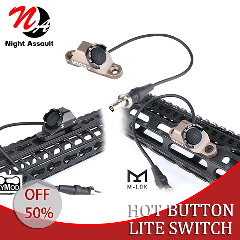 Tactical Hot Button Remote Pressure Switch Mlok Keymod For Surefir M300 M600 Flashlight DBAL-A2 PEQ15 Laser
Tactical Hot Button Remote Pressure Switch Mlok Keymod For Surefir M300 M600 Flashlight DBAL-A2 PEQ15 Laser