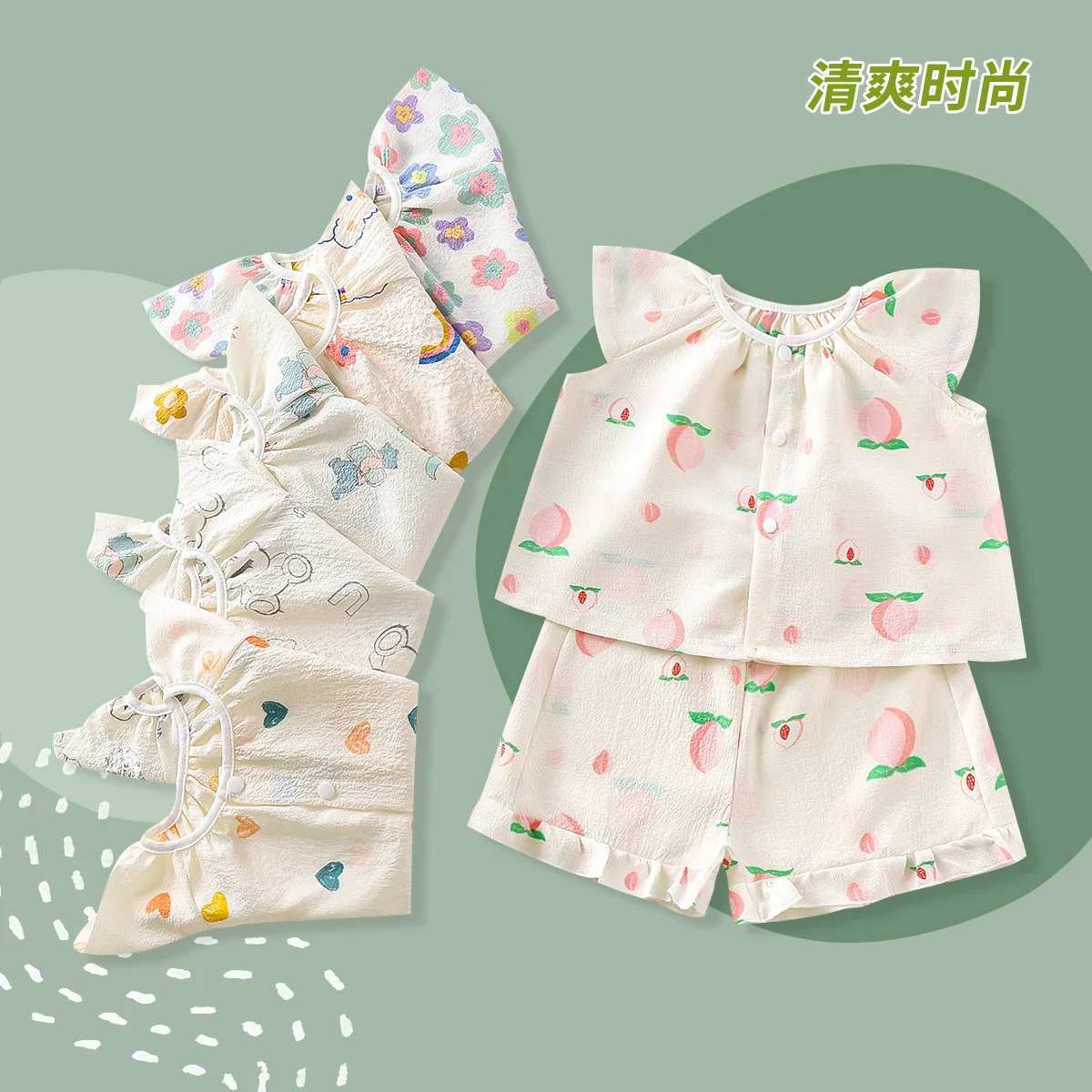 Baby Girls' Summer Dress Set Children's Flower Flying Sleeve Top Shorts Two Piece Cute Little Girl Home Clothes Set
Baby Girls' Summer Dress Set Children's Flower Flying Sleeve Top Shorts Two Piece Cute Little Girl Home Clothes Set