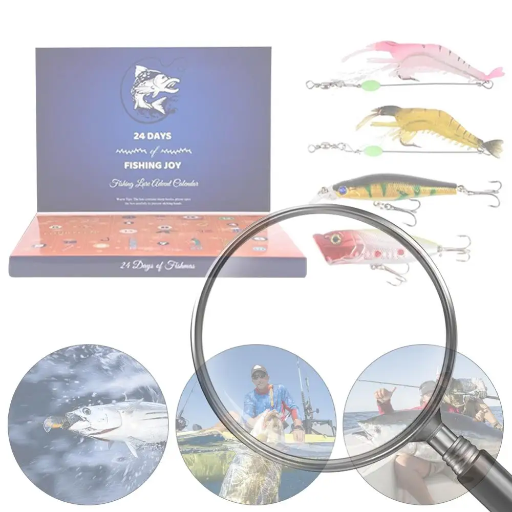 Christmas Fishing Countdown Calendar Box 24 Days Fishing Lures Set Calendar Box Festival Theme Xmas Surprise Gift for Fisher
Christmas Fishing Countdown Calendar Box 24 Days Fishing Lures Set Calendar Box Festival Theme Xmas Surprise Gift for Fisher