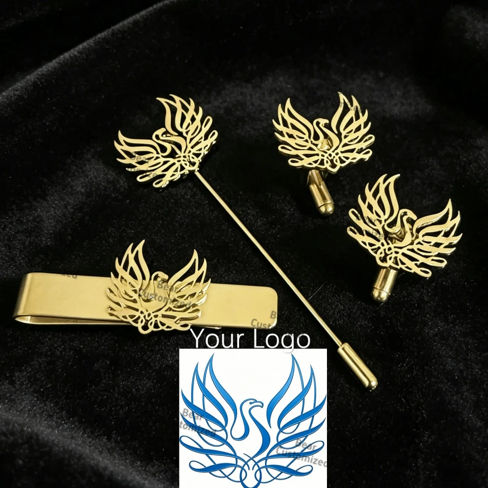 Custom Cufflink Tie Set Bar Personalized Logo Phoenix Lapel Pin Groomsmen Wedding Business Suit Accessories for Men Formal Wear
Custom Cufflink Tie Set Bar Personalized Logo Phoenix Lapel Pin Groomsmen Wedding Business Suit Accessories for Men Formal Wear