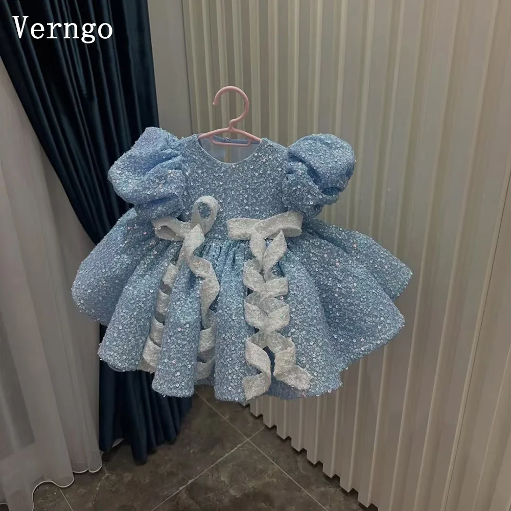 Verngo Luxury Shiny Blue Kid Birthday Party Dress O Neck Short Sleeves A Line Bow Celebrity Girl Flower Dress Customized
Verngo Luxury Shiny Blue Kid Birthday Party Dress O Neck Short Sleeves A Line Bow Celebrity Girl Flower Dress Customized