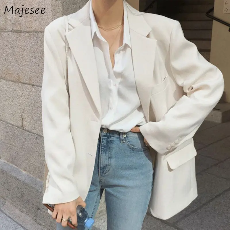 Blazers Women Office Lady Elegant Loose Notched Solid All-match Spring Fashion New Pockets Casual Korean Style Simple Classic
Blazers Women Office Lady Elegant Loose Notched Solid All-match Spring Fashion New Pockets Casual Korean Style Simple Classic
