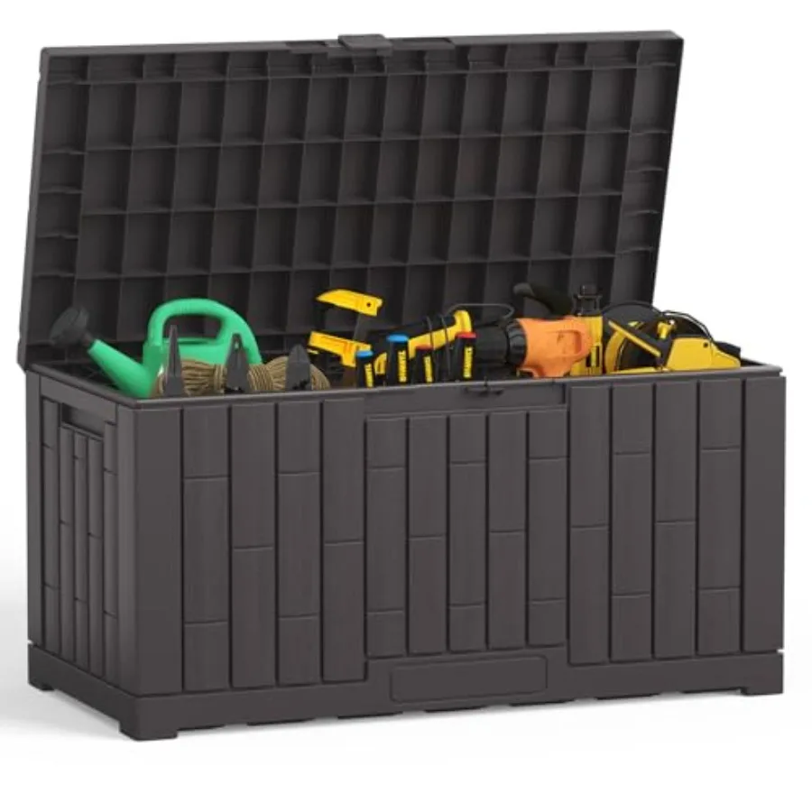 Deck Box, Waterproof Outdoor Storage Box with Lockable Lid, Patio Furniture Bench and Side Table, Outside Storage Container, To
Deck Box, Waterproof Outdoor Storage Box with Lockable Lid, Patio Furniture Bench and Side Table, Outside Storage Container, To
