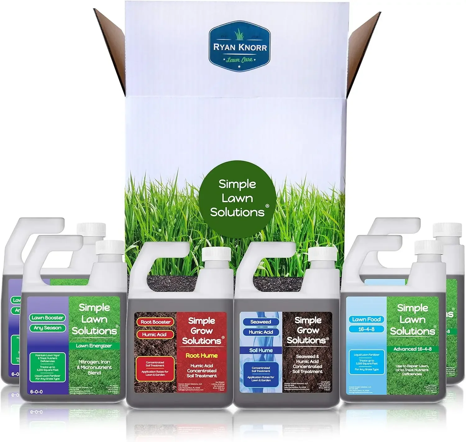 6 Piece Set- Lawn Food 16-4-8 NPK, Lawn Energizer Booster, Root Hume- Humic Acid, Humic Acid (32 Ounce Bundle) USA
6 Piece Set- Lawn Food 16-4-8 NPK, Lawn Energizer Booster, Root Hume- Humic Acid, Humic Acid (32 Ounce Bundle) USA
