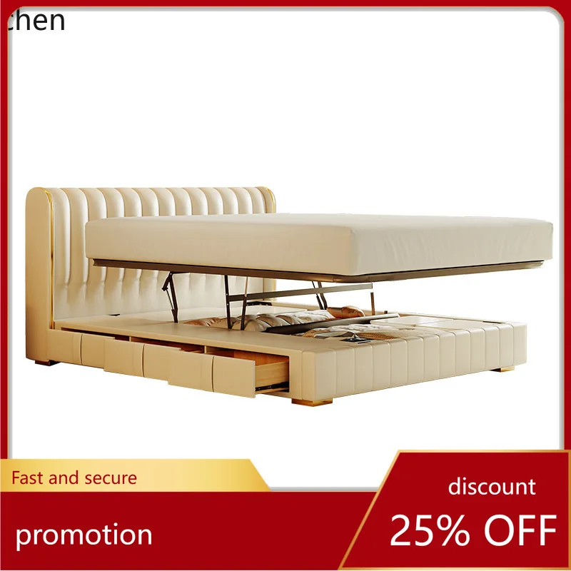 ZML Storage Bed Modern Simple Double Master Bedroom Storage with Three Drawers Electric Leather Bed
ZML Storage Bed Modern Simple Double Master Bedroom Storage with Three Drawers Electric Leather Bed