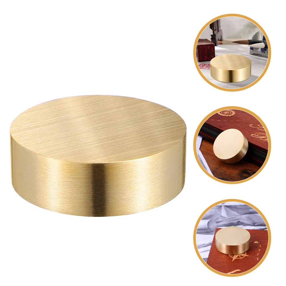 Solid Round Brass Paperweight Vintage Chinese Calligraphy Paperweight 6Cm Traditional Painting Sumi Drawing Art Tool
Solid Round Brass Paperweight Vintage Chinese Calligraphy Paperweight 6Cm Traditional Painting Sumi Drawing Art Tool