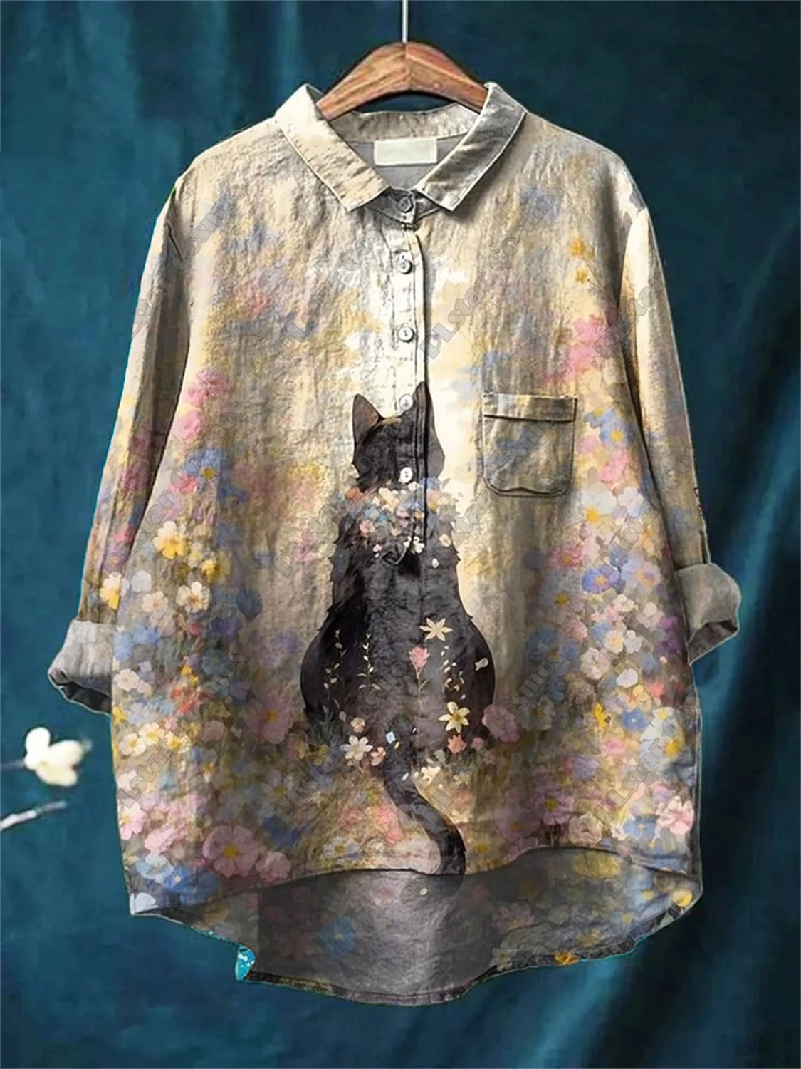 In 2025, new 3D printing will feature retro and cute floral animal prints for women's casual and loose shirt fashion
In 2025, new 3D printing will feature retro and cute floral animal prints for women's casual and loose shirt fashion