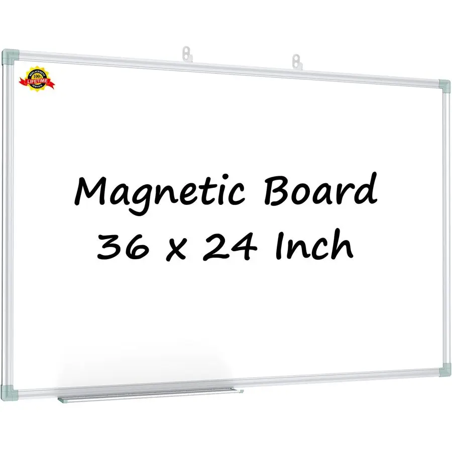 Белая магнитная доска для сухого стирания 36 x 24 дюйма, 3 x 2 фута, с серебристой алюминиевой рамкой для школы, офиса и дома
Белая магнитная доска для сухого стирания 36 x 24 дюйма, 3 x 2 фута, с серебристой алюминиевой рамкой для школы, офиса и дома