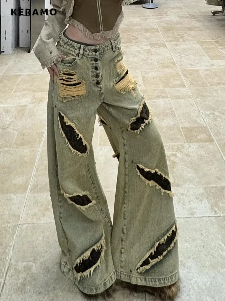2025 Spring Y2K Damage Emo Wide Leg Trashy Pants Women's Baggy Kpop Denim Trouser Vintage Ripped Harajuku Loose Fit Jeans
2025 Spring Y2K Damage Emo Wide Leg Trashy Pants Women's Baggy Kpop Denim Trouser Vintage Ripped Harajuku Loose Fit Jeans