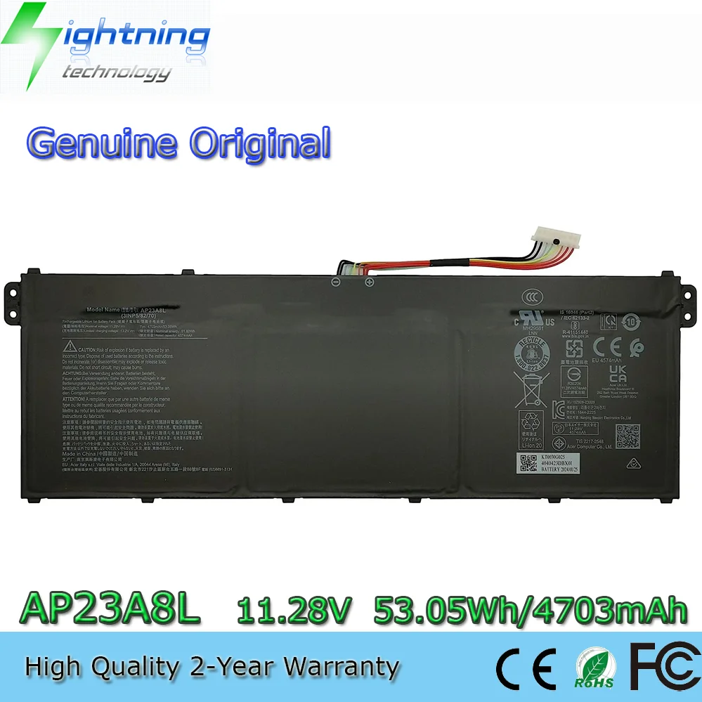 Оригинальный аккумулятор AP23A8L 53,05 Втч для Chromebook Acer Plus 514 CB514-3HT-R8RB Aspire 3 A315-24P A317-55P Extensa EX215-23 Family
Оригинальный аккумулятор AP23A8L 53,05 Втч для Chromebook Acer Plus 514 CB514-3HT-R8RB Aspire 3 A315-24P A317-55P Extensa EX215-23 Family