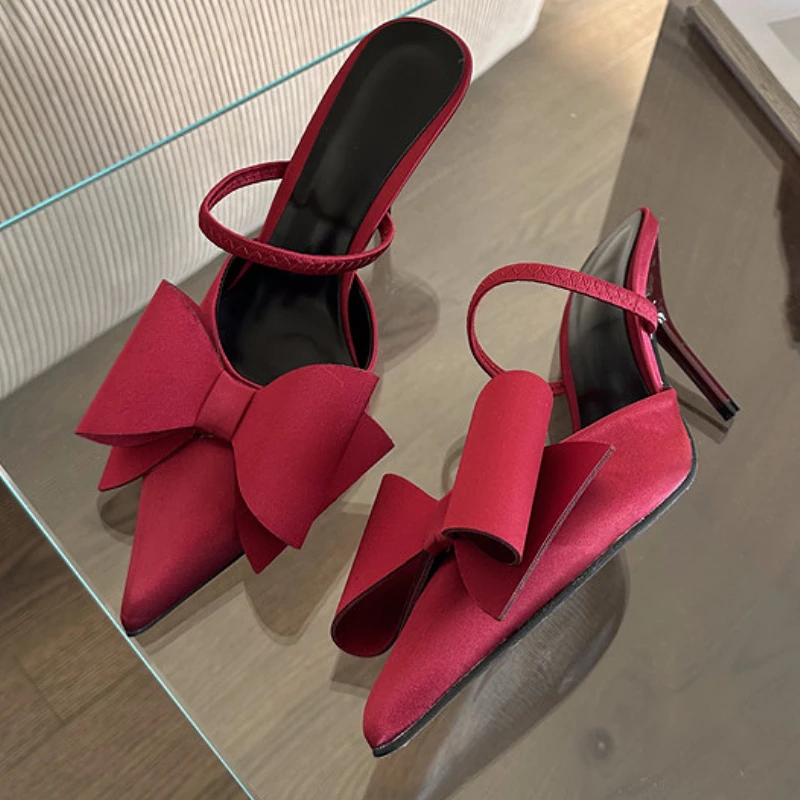 Butterfly-knot Sexy High Heels Women Designer Brand Slingback Sandals Ladies Size 43 Pointed Toe Mules Pumps Party Dress Shoes
Butterfly-knot Sexy High Heels Women Designer Brand Slingback Sandals Ladies Size 43 Pointed Toe Mules Pumps Party Dress Shoes