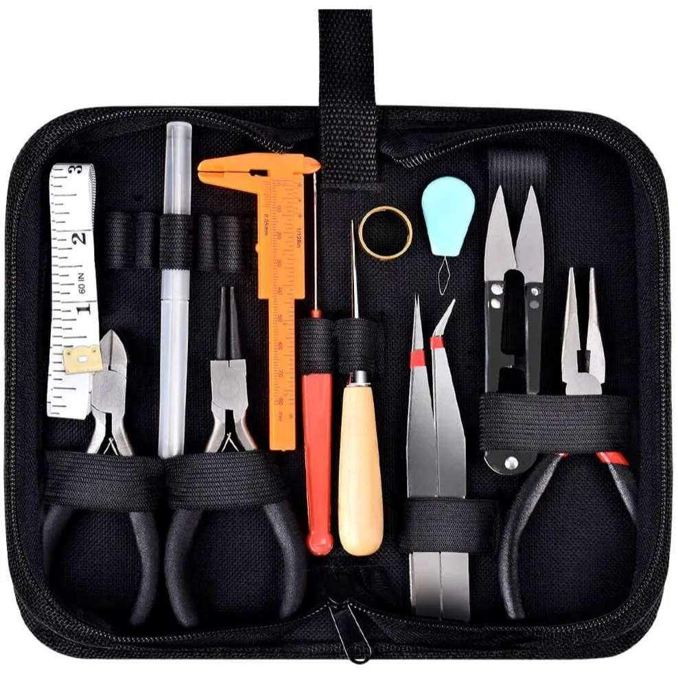 19Pcs Jewelry Making Tools Kit with Zipper Case for Crafting and Repair
19Pcs Jewelry Making Tools Kit with Zipper Case for Crafting and Repair