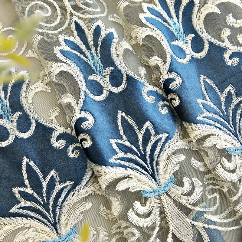 European Style Embroidery Luxury Curtains Living Room Bedroom Valance Tulle for Window Blackout High Quality Curtains Customize
European Style Embroidery Luxury Curtains Living Room Bedroom Valance Tulle for Window Blackout High Quality Curtains Customize