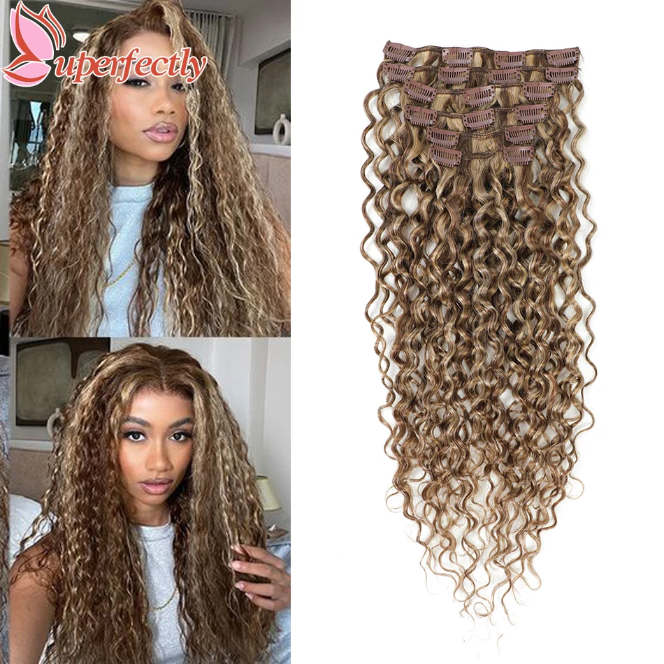 Uperfectly Water Wave Clip In Hair Extensions Remy Hair 6Pcs/Set Highlight Full Head Hairpiece Clip On Extensions For Women
Uperfectly Water Wave Clip In Hair Extensions Remy Hair 6Pcs/Set Highlight Full Head Hairpiece Clip On Extensions For Women