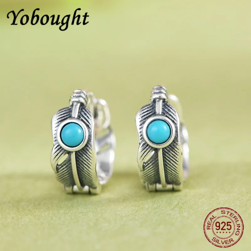 new Natural Turquoise S925 Silver Original Design Feather Earrings Women's Retro Simple Jewelry Gift
new Natural Turquoise S925 Silver Original Design Feather Earrings Women's Retro Simple Jewelry Gift