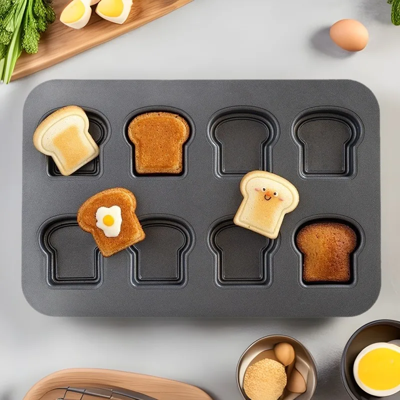 8-Cavity Carbon Steel Baking Pan Toast Bread Cheese Madeleine Muffin Jam Sandwich Cake Mold Dessert Baking Supplies
8-Cavity Carbon Steel Baking Pan Toast Bread Cheese Madeleine Muffin Jam Sandwich Cake Mold Dessert Baking Supplies