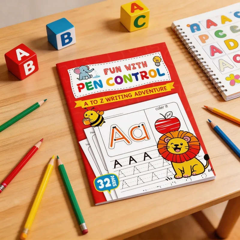 Children's Alphabet Practice Books A-Z, Alphabet Writing Practice Books Suitable for Preschool Children, Learning Writing Skills
Children's Alphabet Practice Books A-Z, Alphabet Writing Practice Books Suitable for Preschool Children, Learning Writing Skills