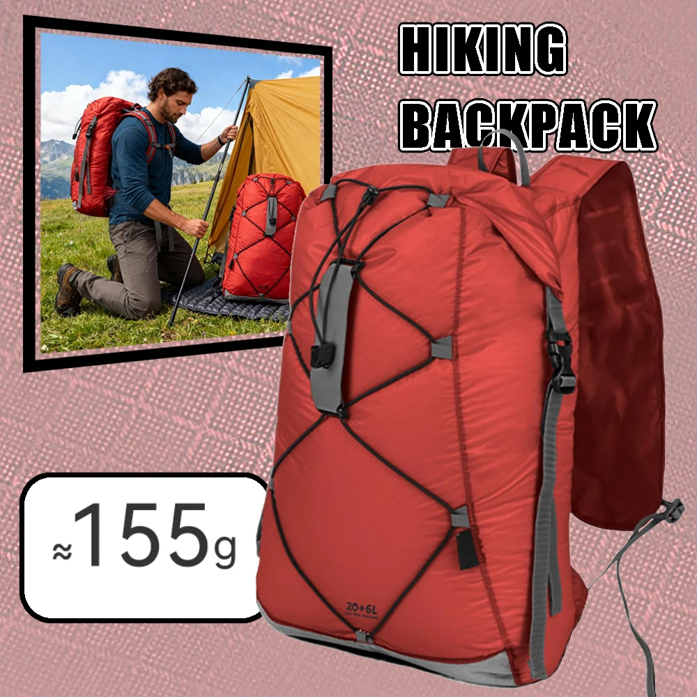 Водонепроницаемый походный рюкзак, складной легкий рюкзак с портативным ремешком, большая вместимость, снаряжение для бега на открытом воздухе, для кемпинга и путешествий
Водонепроницаемый походный рюкзак, складной легкий рюкзак с портативным ремешком, большая вместимость, снаряжение для бега на открытом воздухе, для кемпинга и путешествий