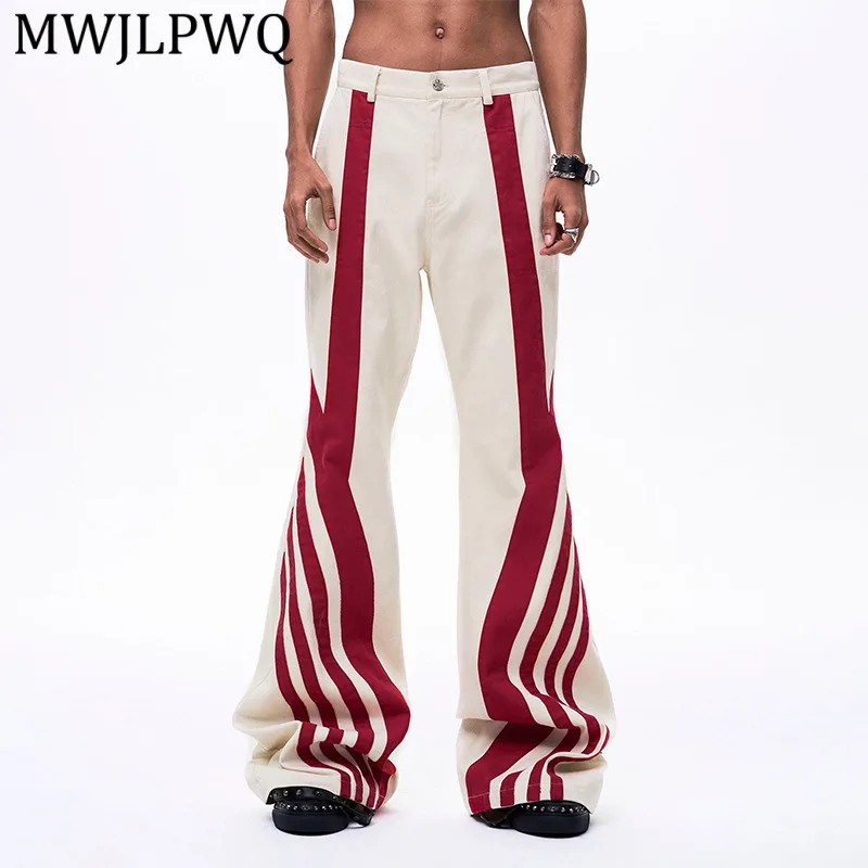 MWJLPWQ Mens Y2K Streetwear Flare Pants With Red Diagonal Stripes Spliced High Waist For Retro And Bold Fashion Outfits 15715
MWJLPWQ Mens Y2K Streetwear Flare Pants With Red Diagonal Stripes Spliced High Waist For Retro And Bold Fashion Outfits 15715