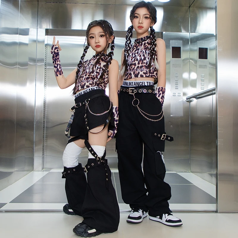 Jazz Dance Costume Kids Hip Hop Clothing Girls Streetwear Leopard Print Vest Cargo Pants Outfits Street Dance Clothes DN20383
Jazz Dance Costume Kids Hip Hop Clothing Girls Streetwear Leopard Print Vest Cargo Pants Outfits Street Dance Clothes DN20383