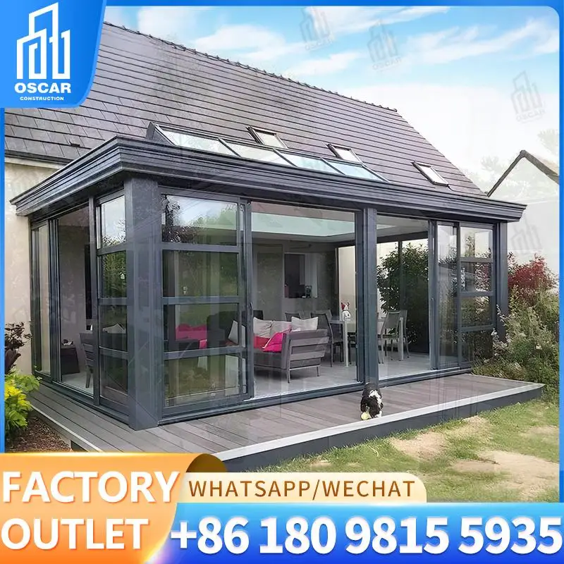 New Design Insulating Glass Thermal Break Aluminum Sunrooms Gable Roofing for Residential Commercial Outdoor Use sunroom
New Design Insulating Glass Thermal Break Aluminum Sunrooms Gable Roofing for Residential Commercial Outdoor Use sunroom