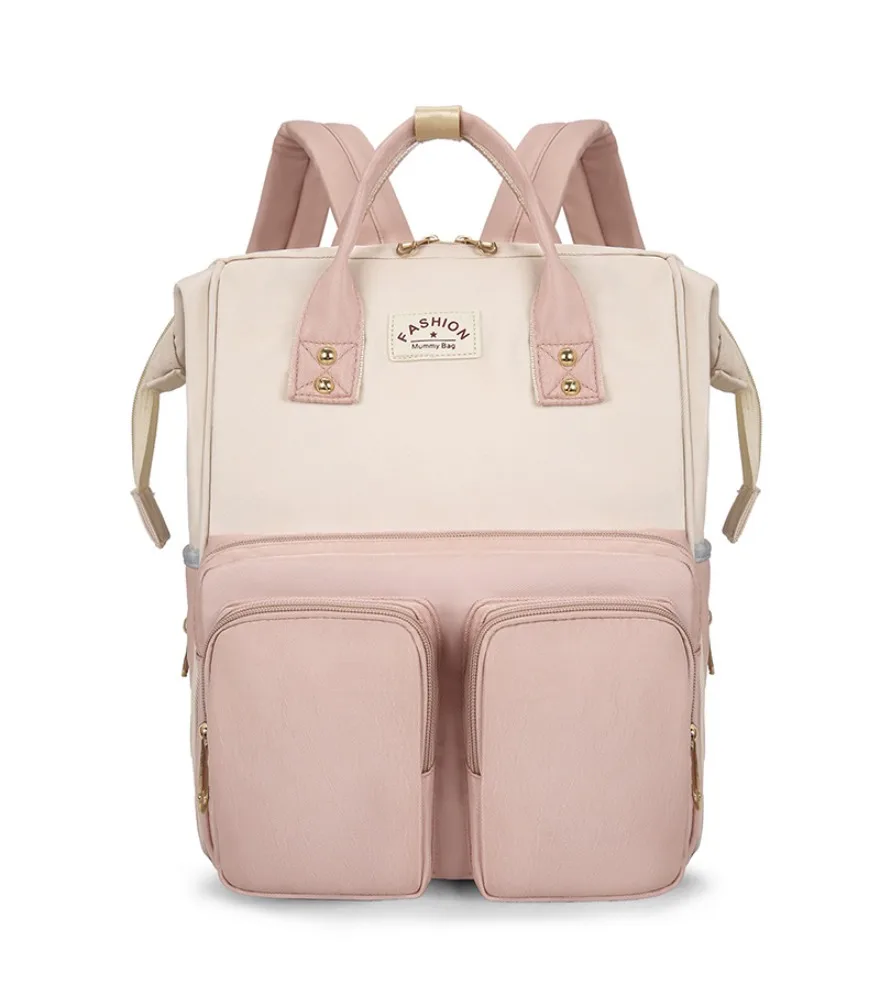 backpack with dual front patch pockets metal snap decor anti splash large capacity for baby travel daily outing storage
backpack with dual front patch pockets metal snap decor anti splash large capacity for baby travel daily outing storage
