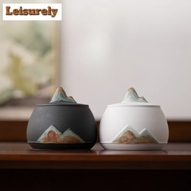 Hand-painted Distant Hill Ceramics Tea Box Organizer Moisture-proof Zen Storage Tank Containers Tea Caddy Tableware Decoration
Hand-painted Distant Hill Ceramics Tea Box Organizer Moisture-proof Zen Storage Tank Containers Tea Caddy Tableware Decoration