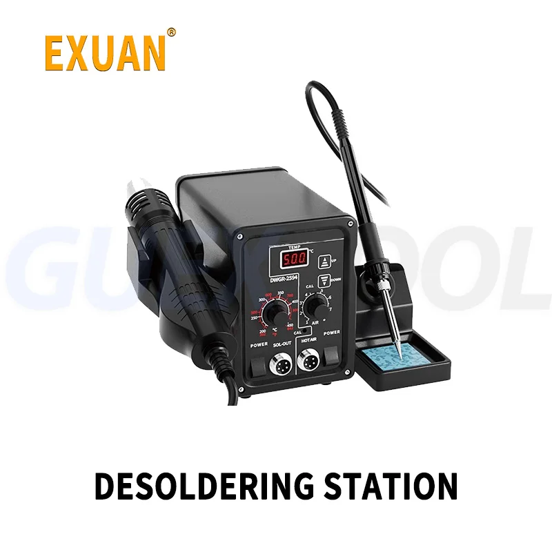 Digital Hot Air Gun Disassembly Welding Table 2-in-1 Temperature Control Electric Soldering Iron Welding Tool Set
Digital Hot Air Gun Disassembly Welding Table 2-in-1 Temperature Control Electric Soldering Iron Welding Tool Set