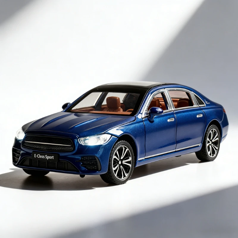 Simulation 1:24 alloy E300L car model ornament with sound and light can open the door toy decoration reward small gift
Simulation 1:24 alloy E300L car model ornament with sound and light can open the door toy decoration reward small gift