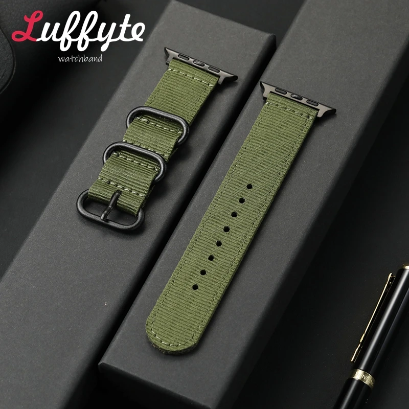 Men Black Green Wristwatch Band for Apple Watch 1-10 Ultra SE 2 Nylon Watch Strap for Iwatch 38/40/41/42/44/45/46/49mm Watchband
Men Black Green Wristwatch Band for Apple Watch 1-10 Ultra SE 2 Nylon Watch Strap for Iwatch 38/40/41/42/44/45/46/49mm Watchband