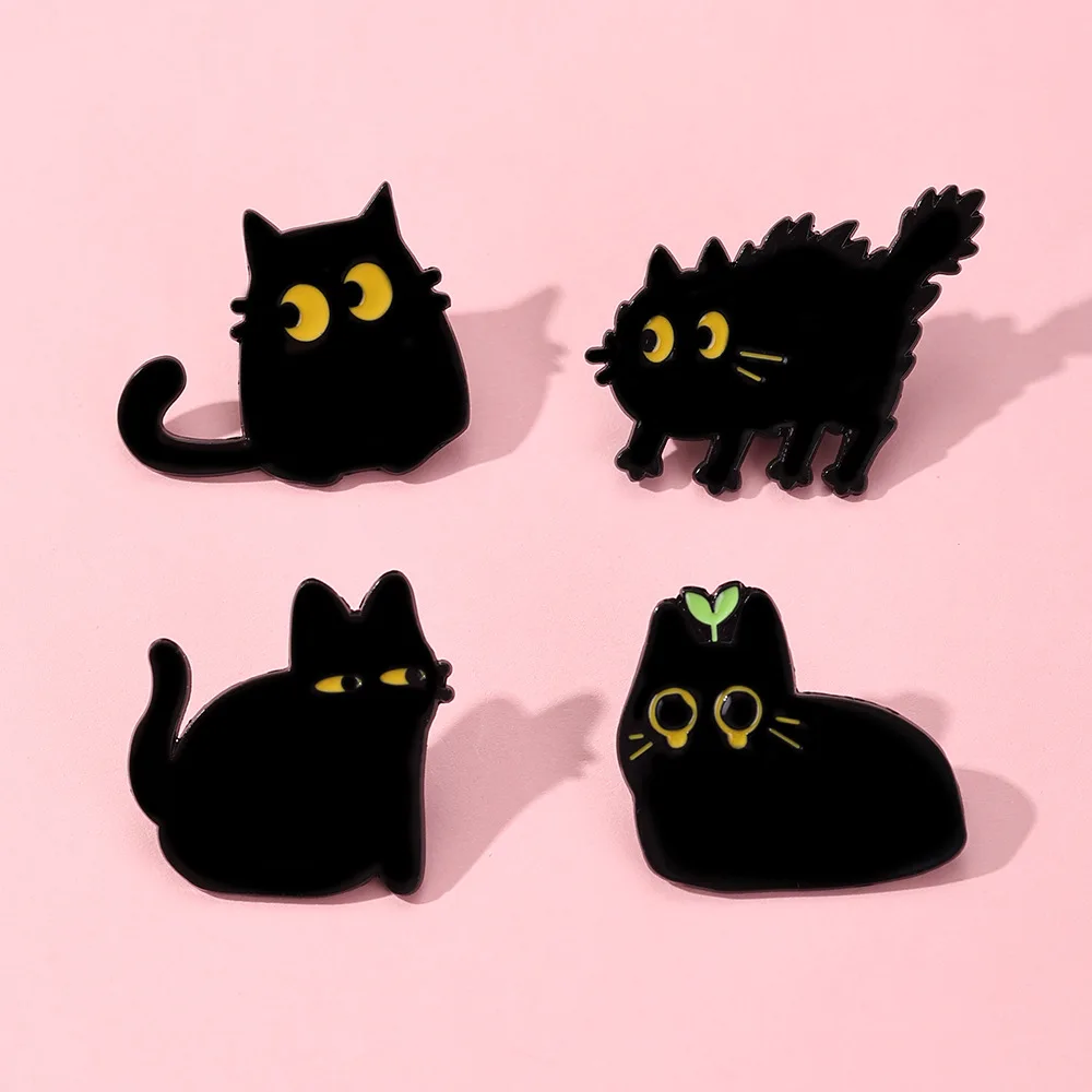 New Cute Black Cat Alloy Enamel Paint Brooch Badge Decoration for DIY Clothes Bags Shoes Hat Scarf T-shirt Jeans Car
New Cute Black Cat Alloy Enamel Paint Brooch Badge Decoration for DIY Clothes Bags Shoes Hat Scarf T-shirt Jeans Car