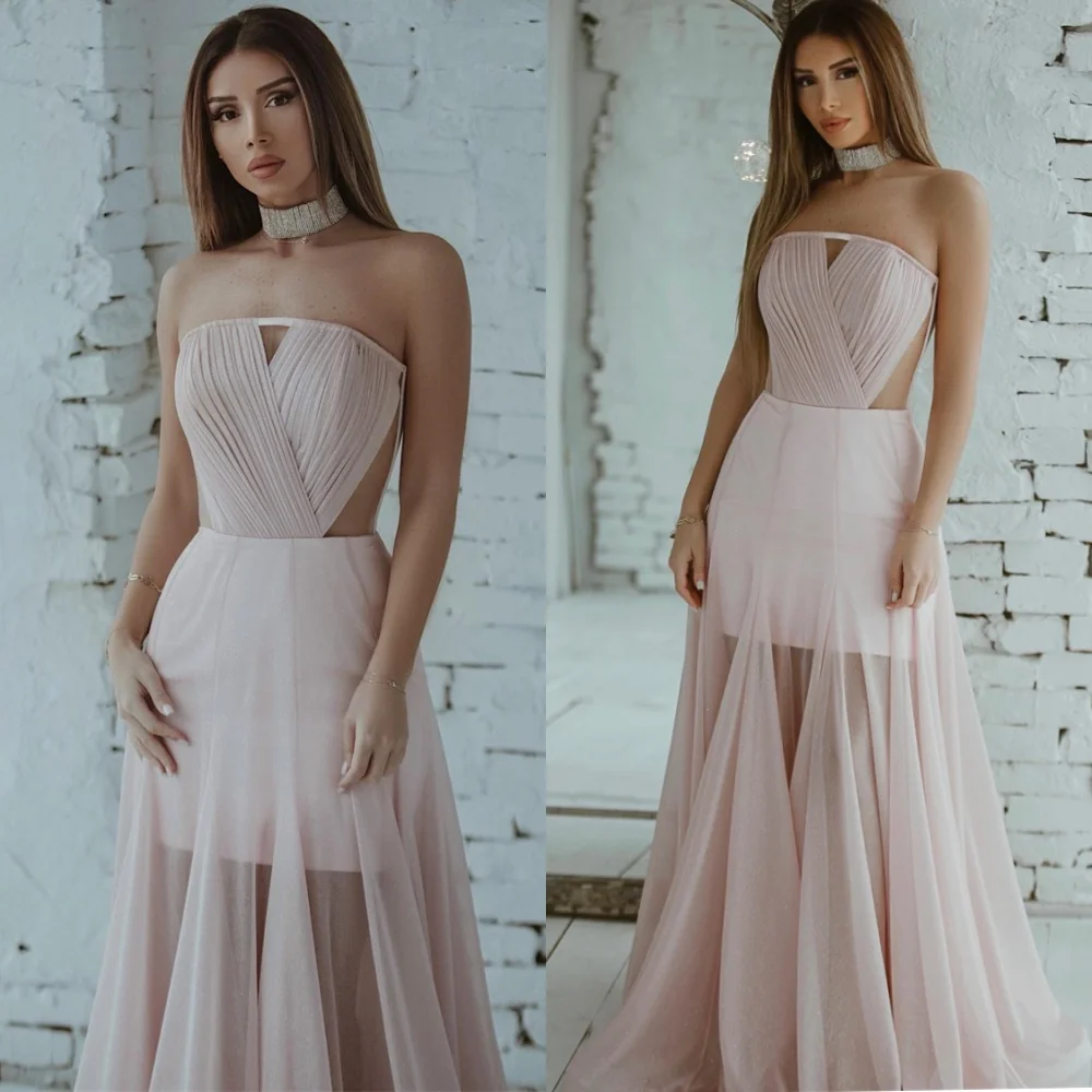 Customized High Quality Pink Chiffon Evening Dress Classic Strapless Homecoming Dresses Elegant Sweep Train Celebrity Gowns
Customized High Quality Pink Chiffon Evening Dress Classic Strapless Homecoming Dresses Elegant Sweep Train Celebrity Gowns