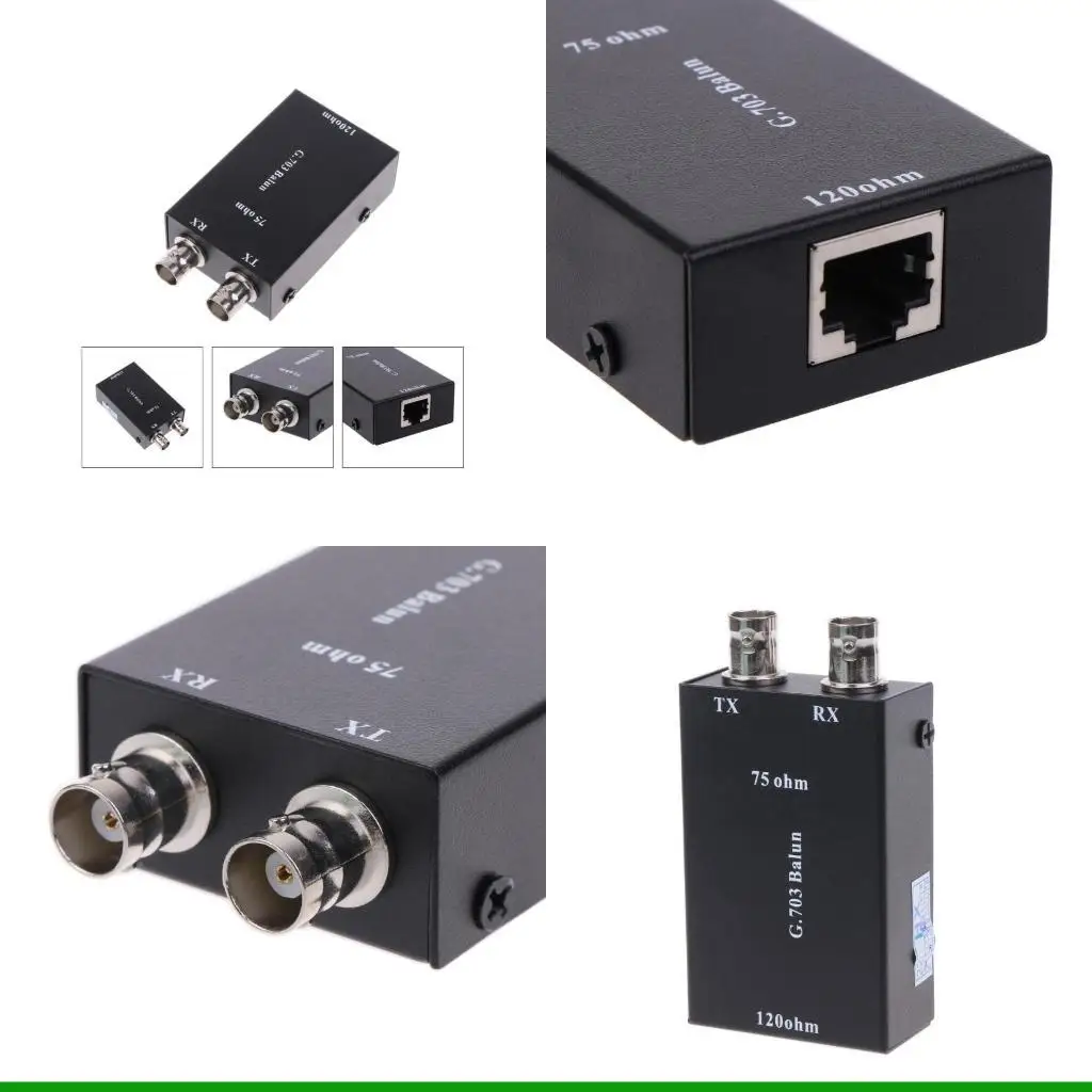 U55C BNC to RJ45 Transmitter, E1 Converter, Balance to Unbalance, 75 ohm to 120 ohm impedance, G703 Coaxial
U55C BNC to RJ45 Transmitter, E1 Converter, Balance to Unbalance, 75 ohm to 120 ohm impedance, G703 Coaxial