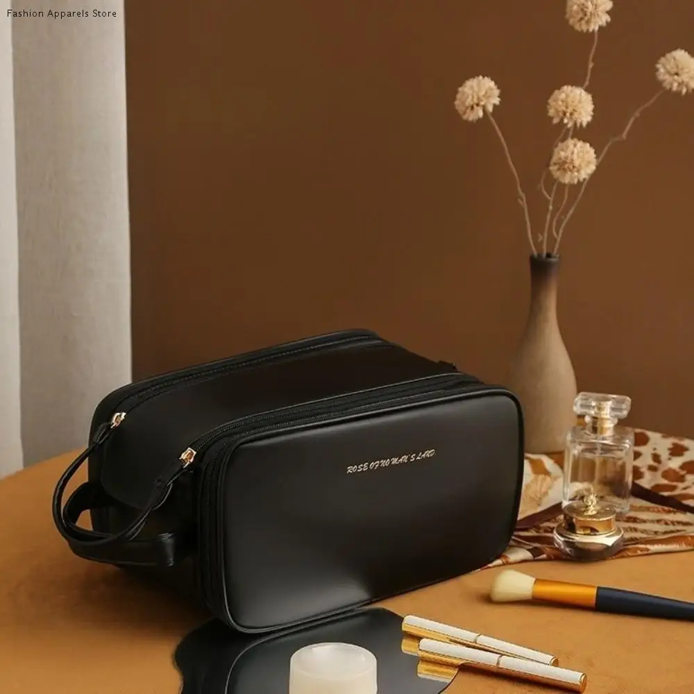 Double Zipper PU Leather Cosmetic Bag Waterproof Large Capacity Makeup Pouch Bag Korean Style Toiletries Organizer
Double Zipper PU Leather Cosmetic Bag Waterproof Large Capacity Makeup Pouch Bag Korean Style Toiletries Organizer