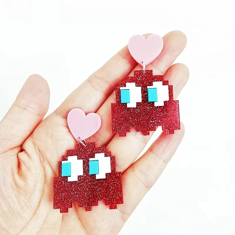 Glitter Pixel Cartoon Drop Earrings for Women Acrylic Jewelry Girls Kids Cute Accessories
Glitter Pixel Cartoon Drop Earrings for Women Acrylic Jewelry Girls Kids Cute Accessories