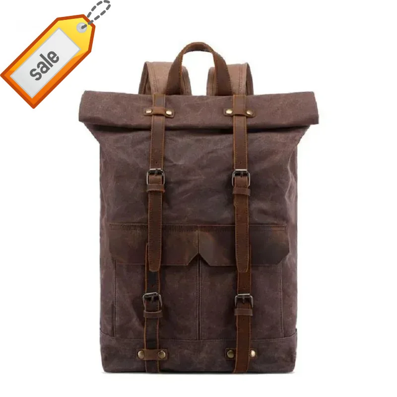 M287 Unisex Oil Waxed Travel Students Rucksacks Anti-theft Waterproof Daypacks Cotton 14" Laptop Canvas Leather Backpacks
M287 Unisex Oil Waxed Travel Students Rucksacks Anti-theft Waterproof Daypacks Cotton 14" Laptop Canvas Leather Backpacks