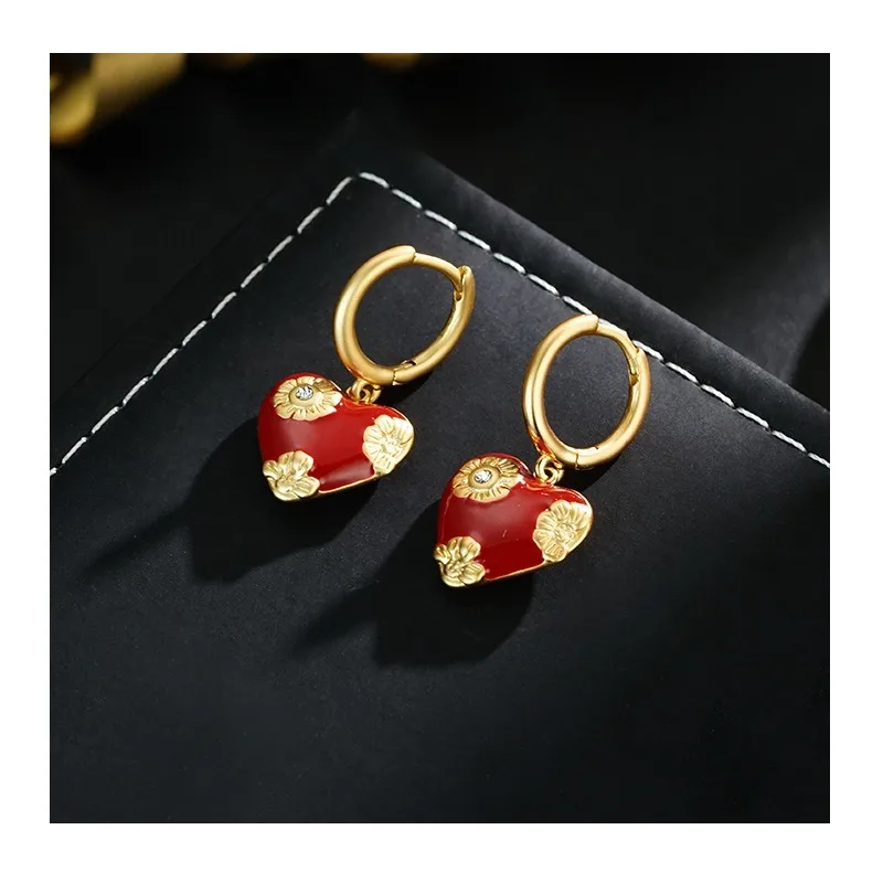 Vintage Enamel Oil Drop Flower Love Pendant Necklace Earring Set Fashionable and Simple Earrings
Vintage Enamel Oil Drop Flower Love Pendant Necklace Earring Set Fashionable and Simple Earrings