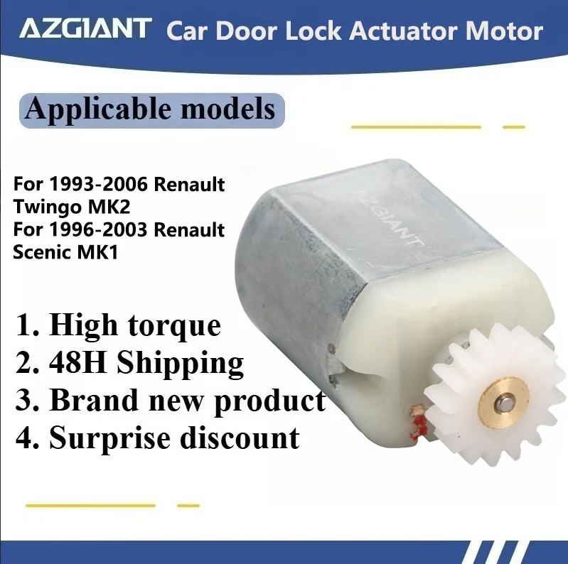 DC12V 16 teet For Renault 1993-2006 Twingo MK2/1996-2003 Scenic MK1 AZGIANT Car door lock actuator motor 16 teeth new parts OEM
DC12V 16 teet For Renault 1993-2006 Twingo MK2/1996-2003 Scenic MK1 AZGIANT Car door lock actuator motor 16 teeth new parts OEM
